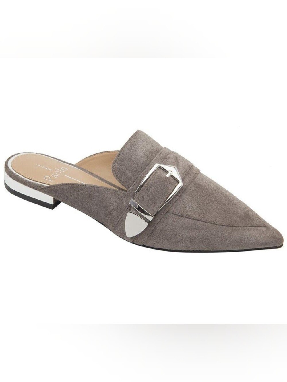 Linea Paolo Ace Stone Suede Mules New In Box Sz 8.5